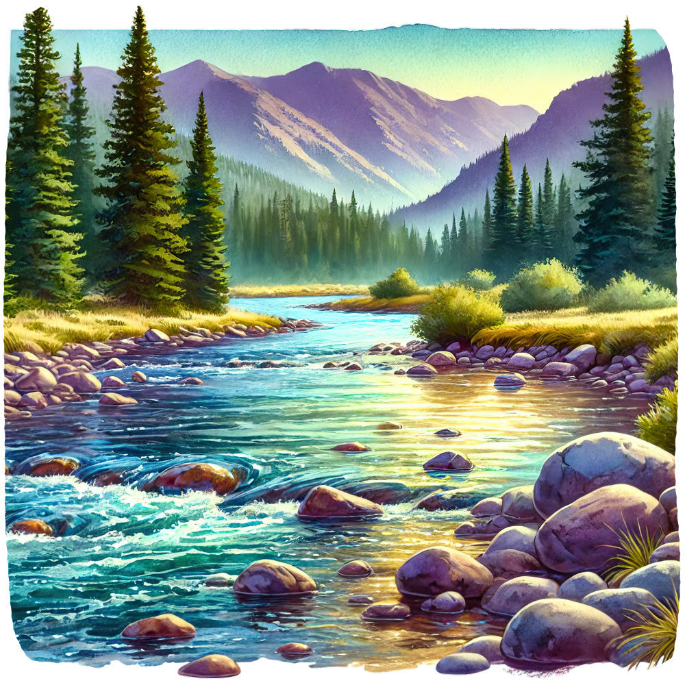 Colorado Rocky Mountains Fabric Panel 23
