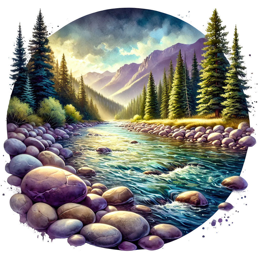 Colorado Rocky Mountains Fabric Panel 4