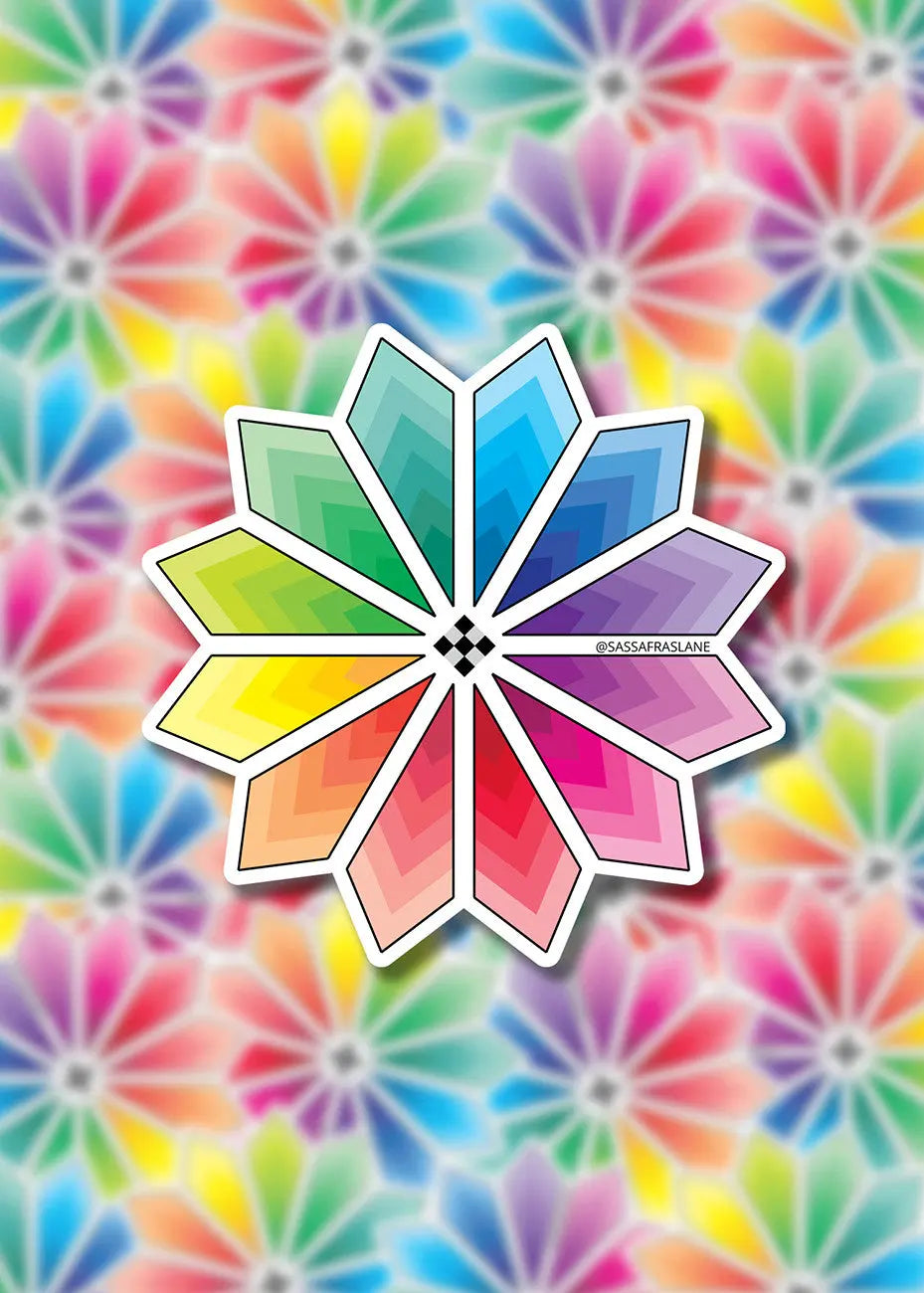 Colorburst Quilt Block Stickers - Linda's Electric Quilters