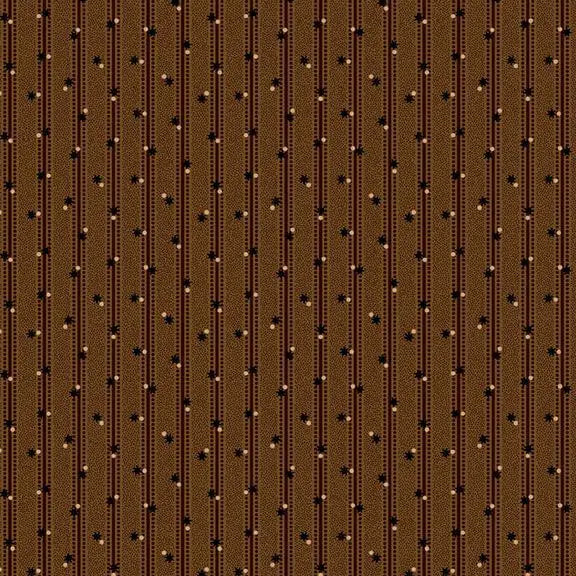 Colorful Coordinates & Stashing - Star Stripe - Brown 44" / 45" Fabric Per Yard The Fabric Company