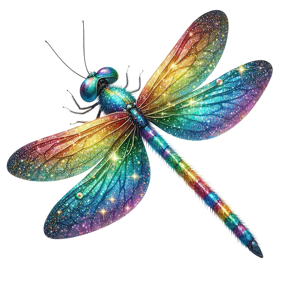 Colorful Dragonfly Fabric Panel 16 QuiltingFabricPanels