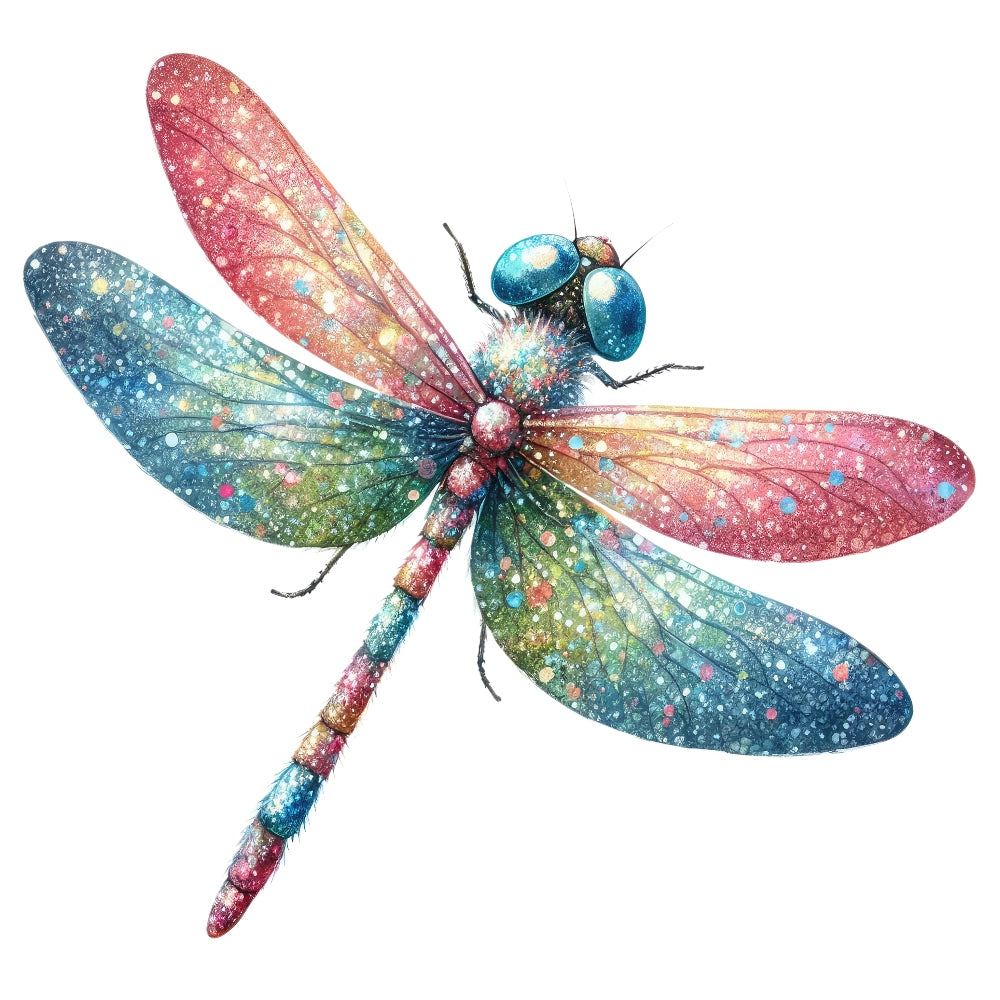 Colorful Dragonfly Fabric Panel 2