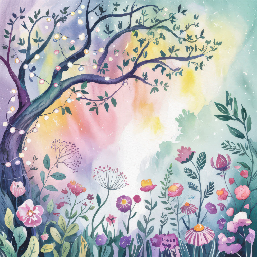 Colorful Woodland Fabric Panel 11