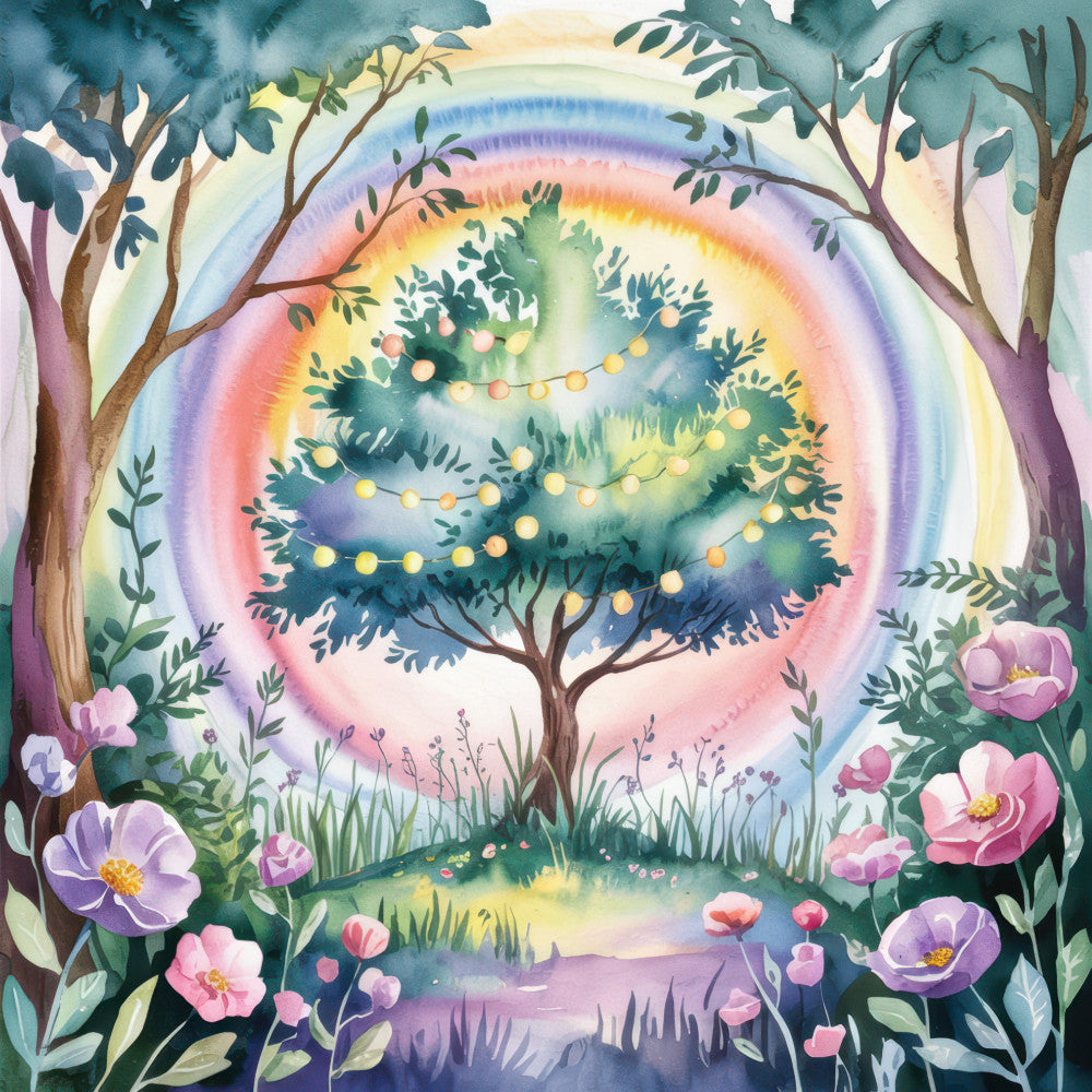 Colorful Woodland Fabric Panel 5