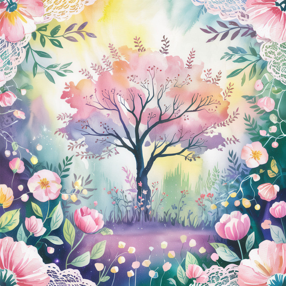 Colorful Woodland Fabric Panel 8