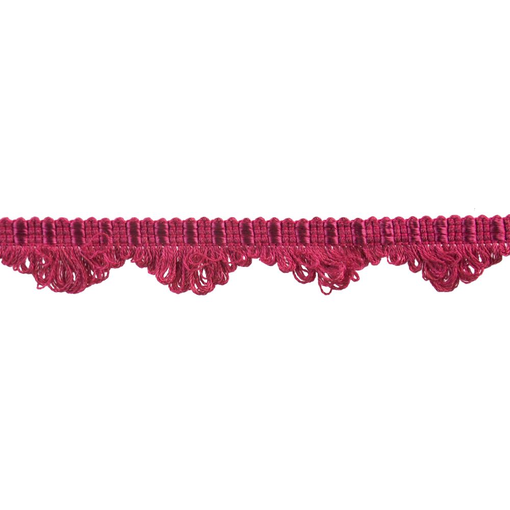Colors Collection - 1" width Looped Border Fringe (25 Yard Roll) - BR-7004-42 Hot Pink