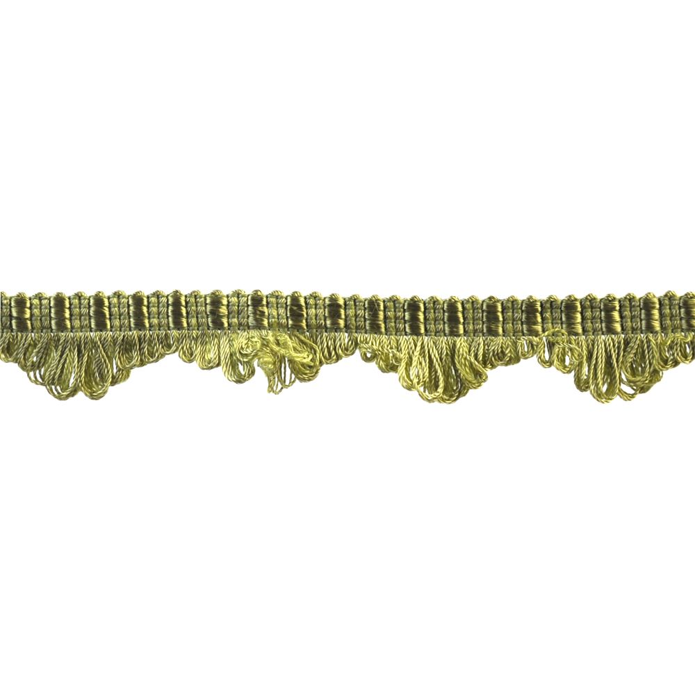 Colors Collection - 1" width Looped Border Fringe (25 Yard Roll) - BR-7004-63 Moss Green