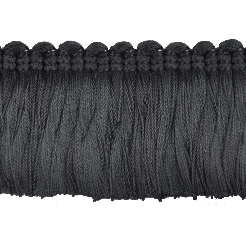 Colors Collection - 2" Brush Fringe (25 Yard Roll) - BF-4018-02 Black