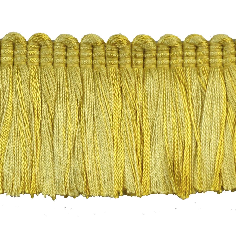 Colors Collection - 2" Brush Fringe (25 Yard Roll) - BF-4018-34 Light Gold