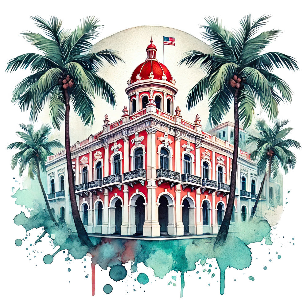 Come to Puerto Rico Fabric Panel 17