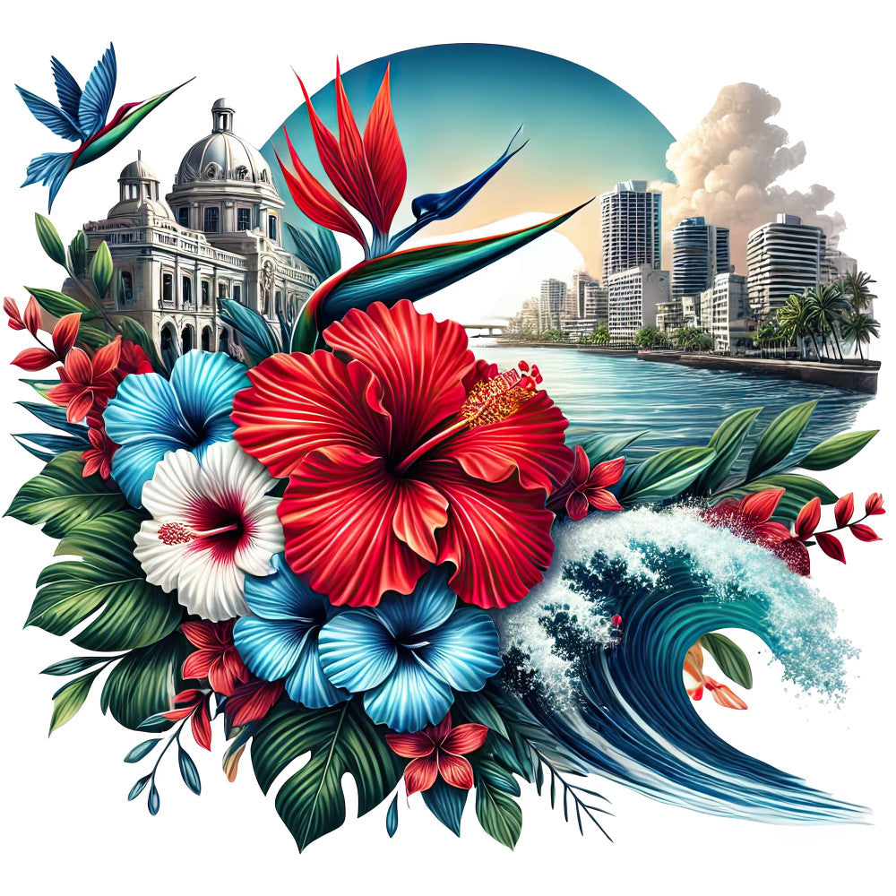 Come to Puerto Rico Fabric Panel 22