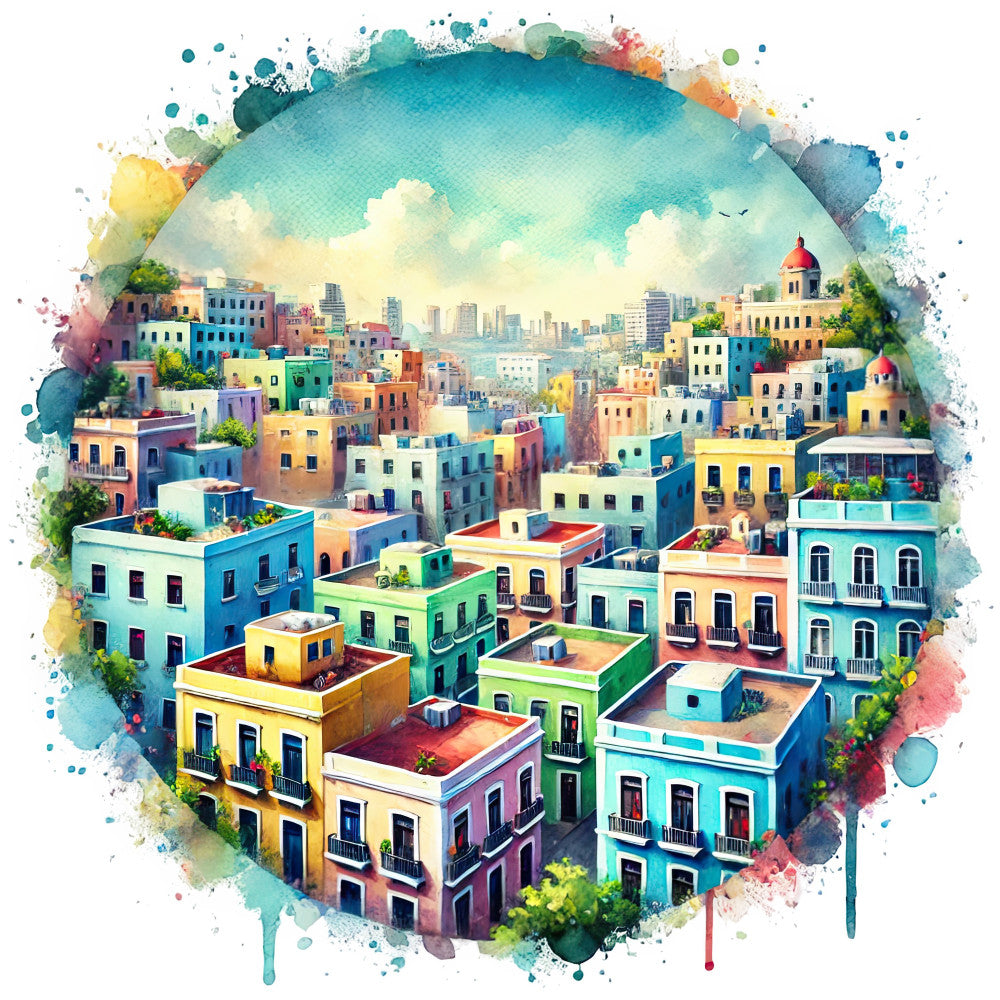Come to Puerto Rico Fabric Panel 30