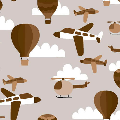 A.E. Nathan Comfy Flannel airplanes cotton flannel by the yard