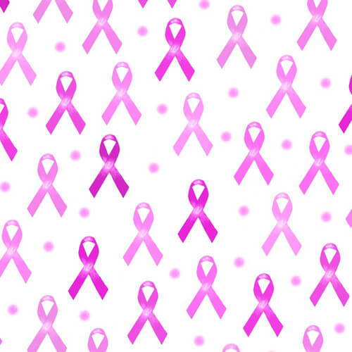 Comfy Flannel - Breast Cancer Awareness Ribbons 44"/45" Cotton Flannel Fabric per yard