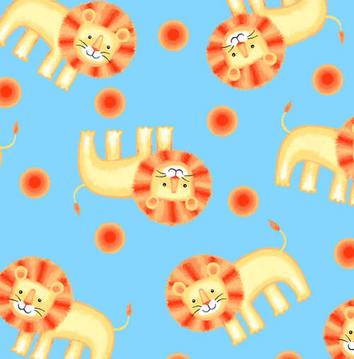 Comfy Flannel - Lions 44"/45" Cotton Flannel Fabric per yard