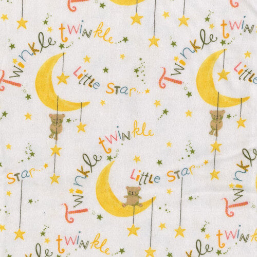 A.E. Nathan Comfy Flannel twinkle twinkle little star cotton flannel by the yard