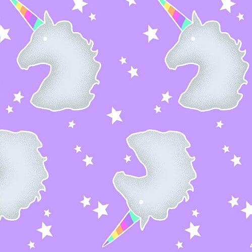 Comfy Flannel - Unicorns 44"/45" Cotton Flannel Fabric per yard