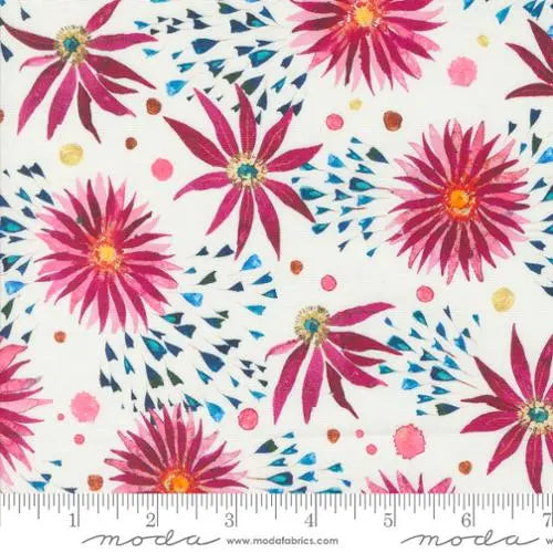 Coming Up Roses Florals Watercolor Pink 44"/45" Fabric Per Yard Moda Fabrics & Supplies