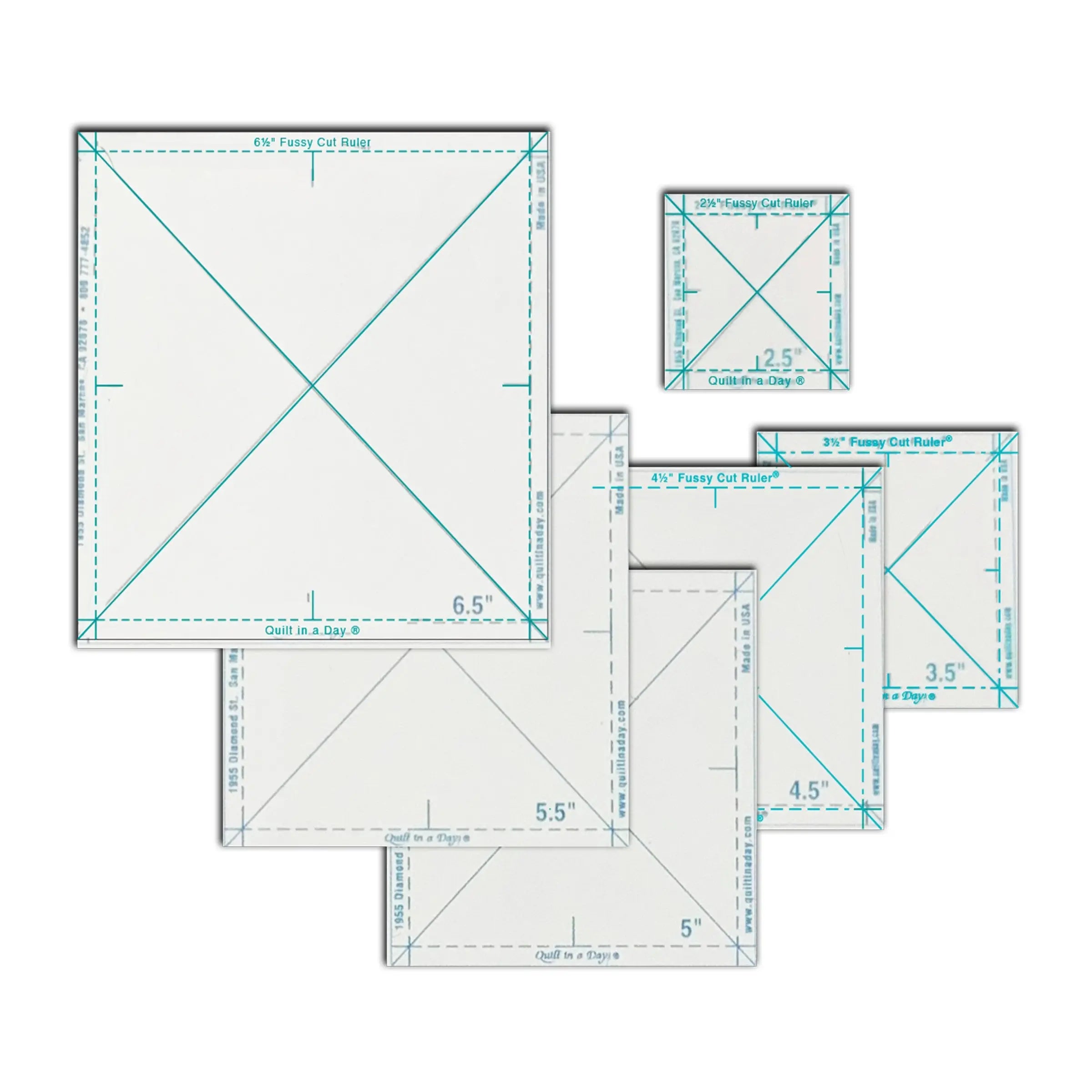 Complete Fussy Cut Ruler Set - Linda's Electric Quilters