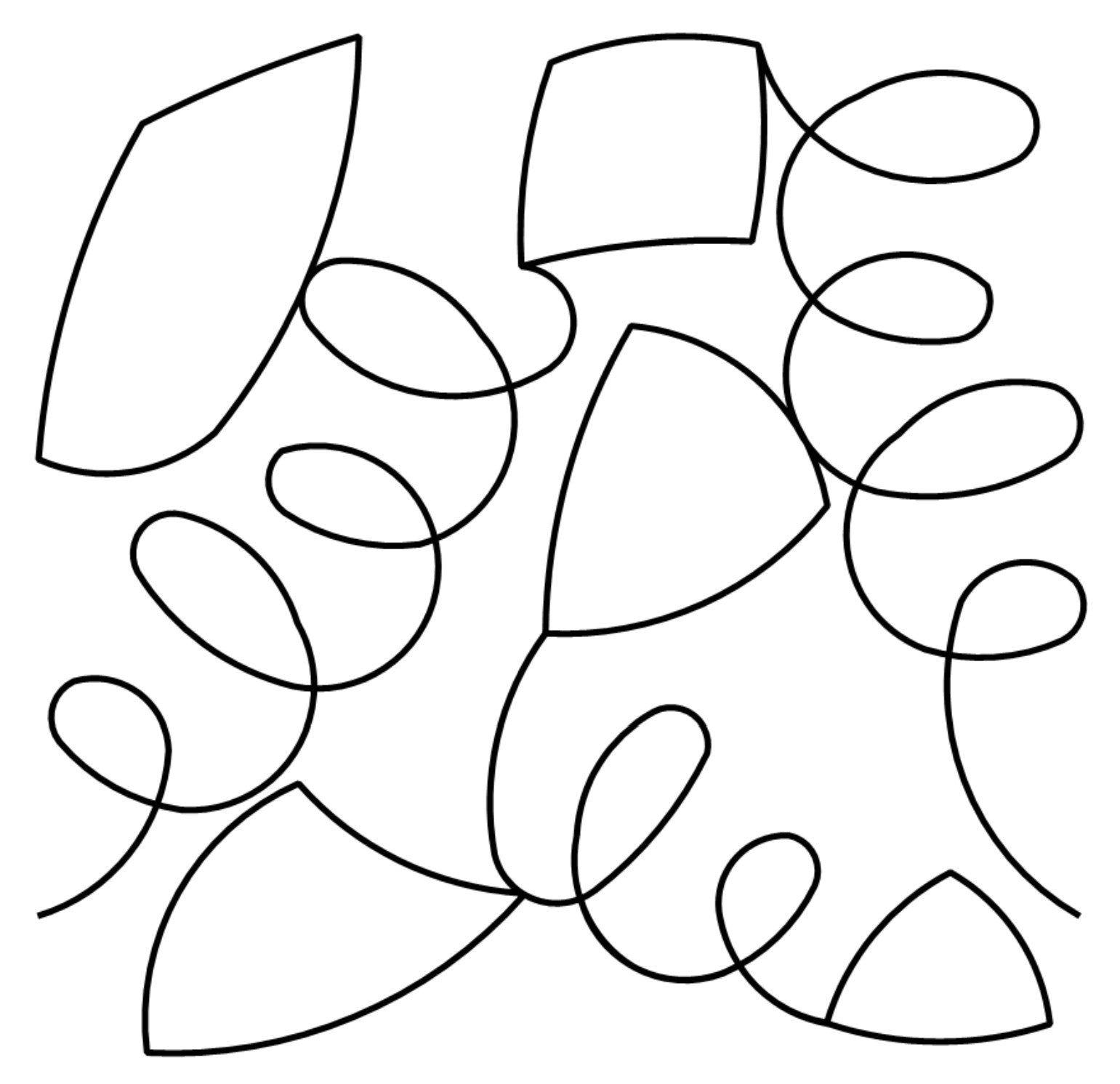 Confetti Digital E2E Wildflower Quilting Pantograph Close Up