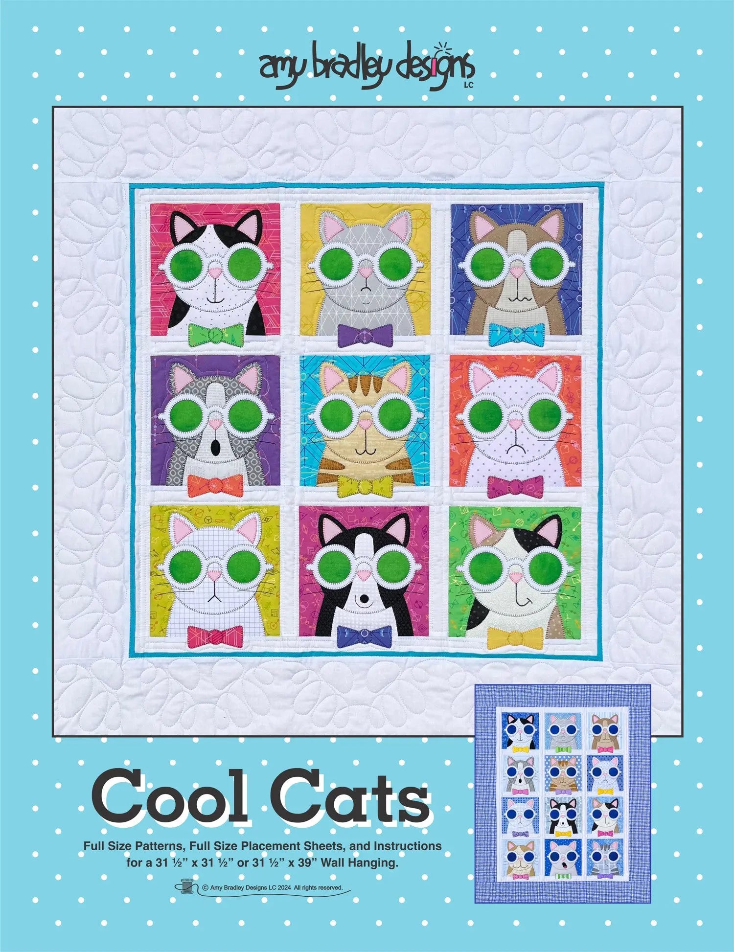 Cool Cats Quilt Pattern - Linda's Electric Quilters