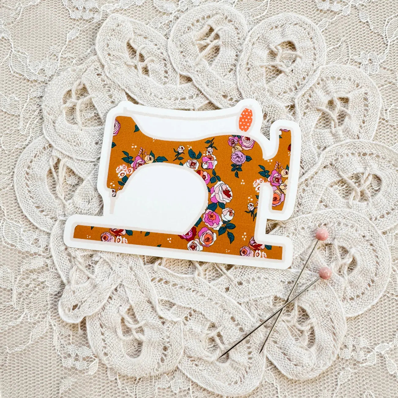 Copper Sewing Machine Stickers 10pk