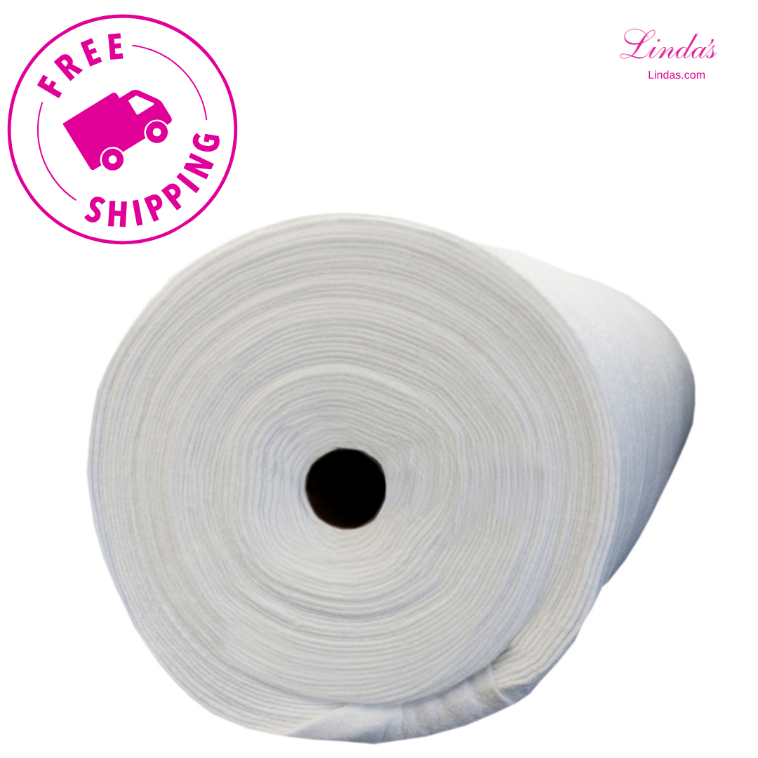 Pellon® White Cotton Batting With Scrim 90" x 30 yards Roll. Color: White.
