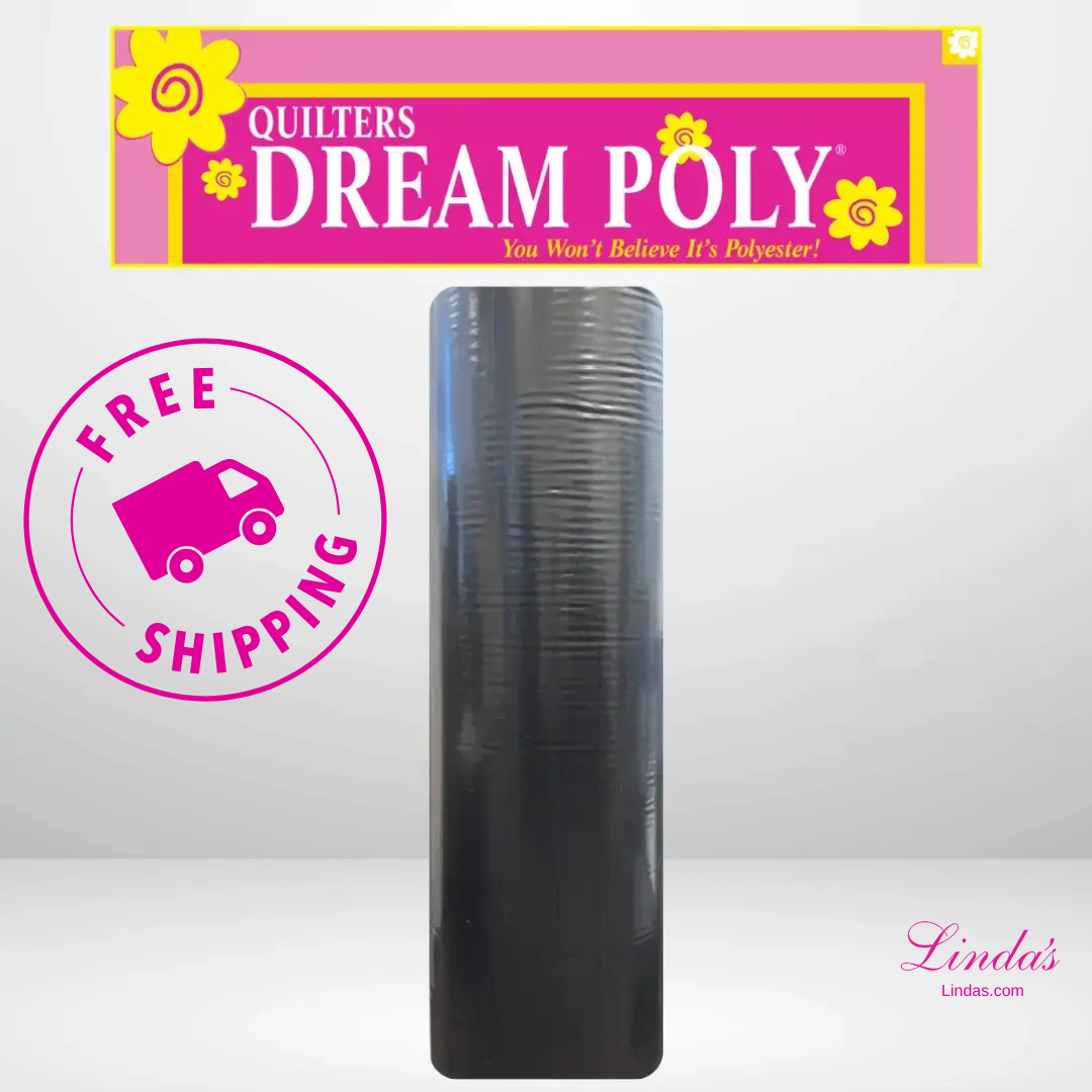 Quilters Dream Select Black Poly Batting King Roll - 120" x 25 yards -- AVAILABLE FOR PRE-ORDER - ROUGHLY 8 WEEKS