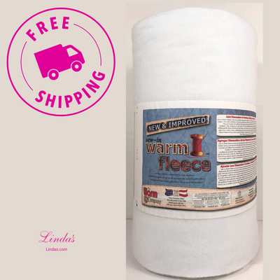 Warm Fleece® Sew-In Soft Polyester Fleece Batting – 45" x 20 Yard Bolt