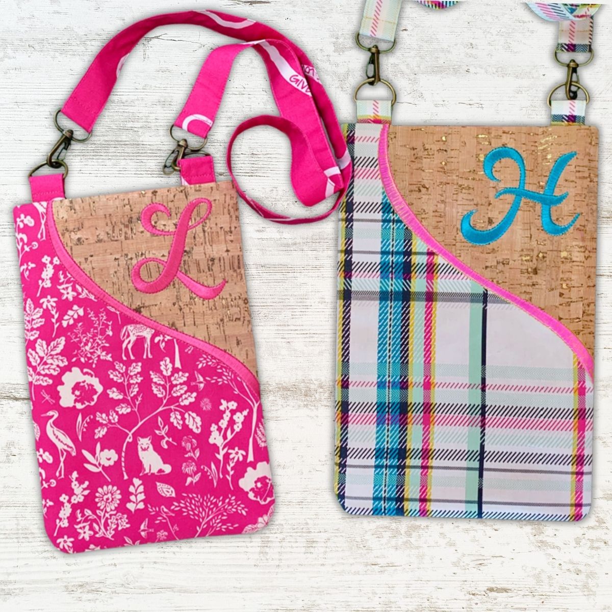 Cork Corner Crossbody Bags In the Hoop Embroidery Pickle Pie Designs