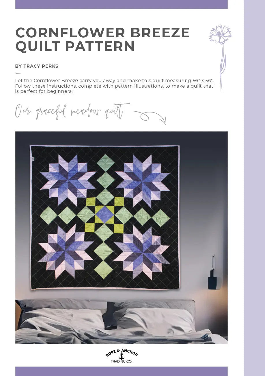 Cornflower Breeze Quilt Pattern - Linda's Electric Quilters