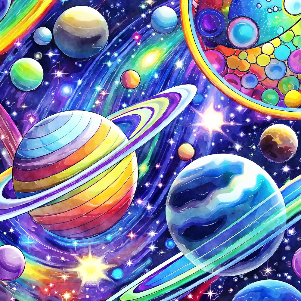 Cosmic Space Fabric Panel 11 QuiltingFabricPanels