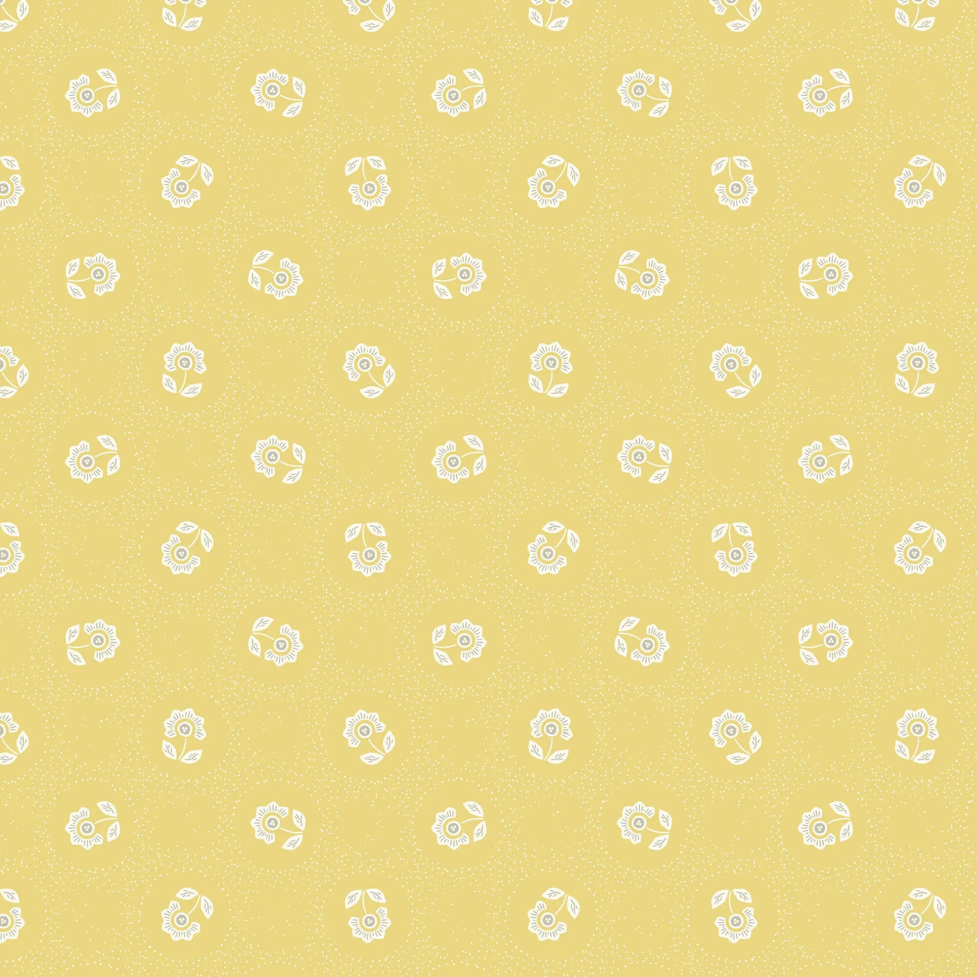 Cottage Garden - Blooming Dots - Gold 44" / 45" Fabric Per Yard The Fabric Company