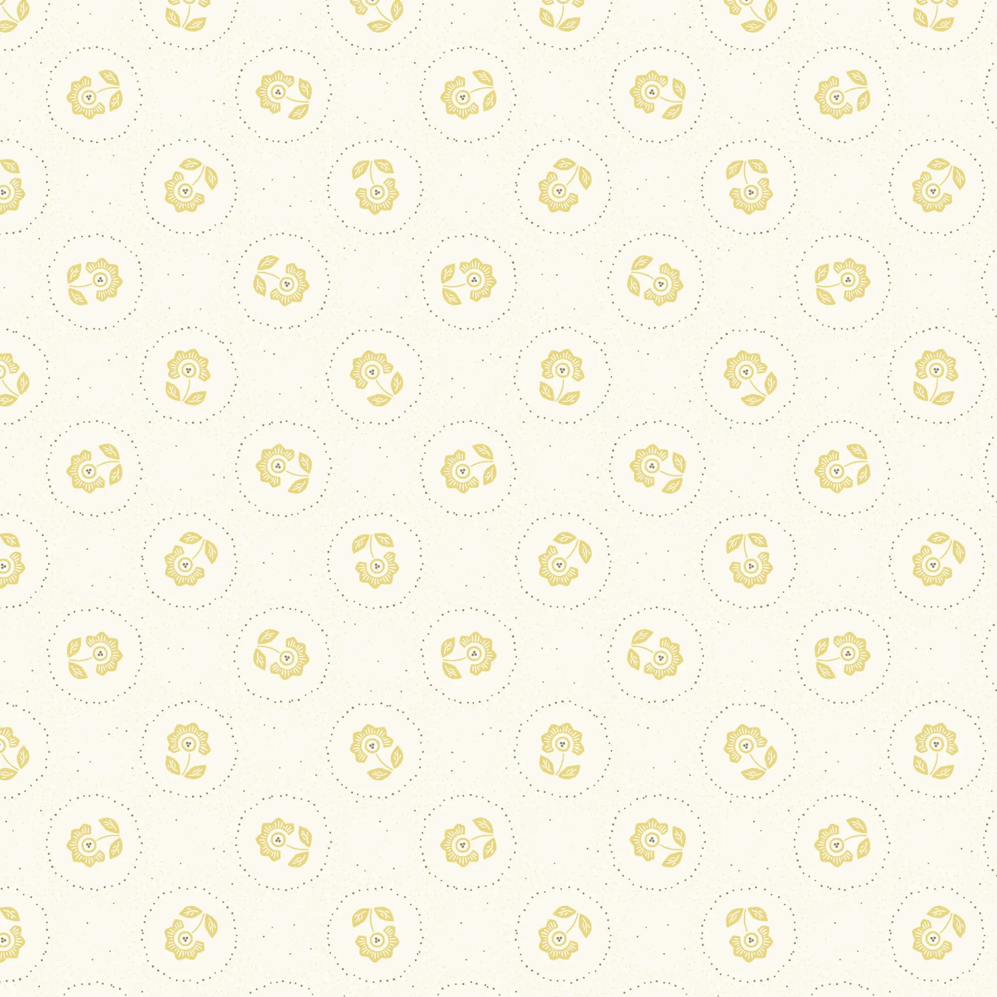 Cottage Garden - Blooming Dots - Natural 44" / 45" Fabric Per Yard The Fabric Company
