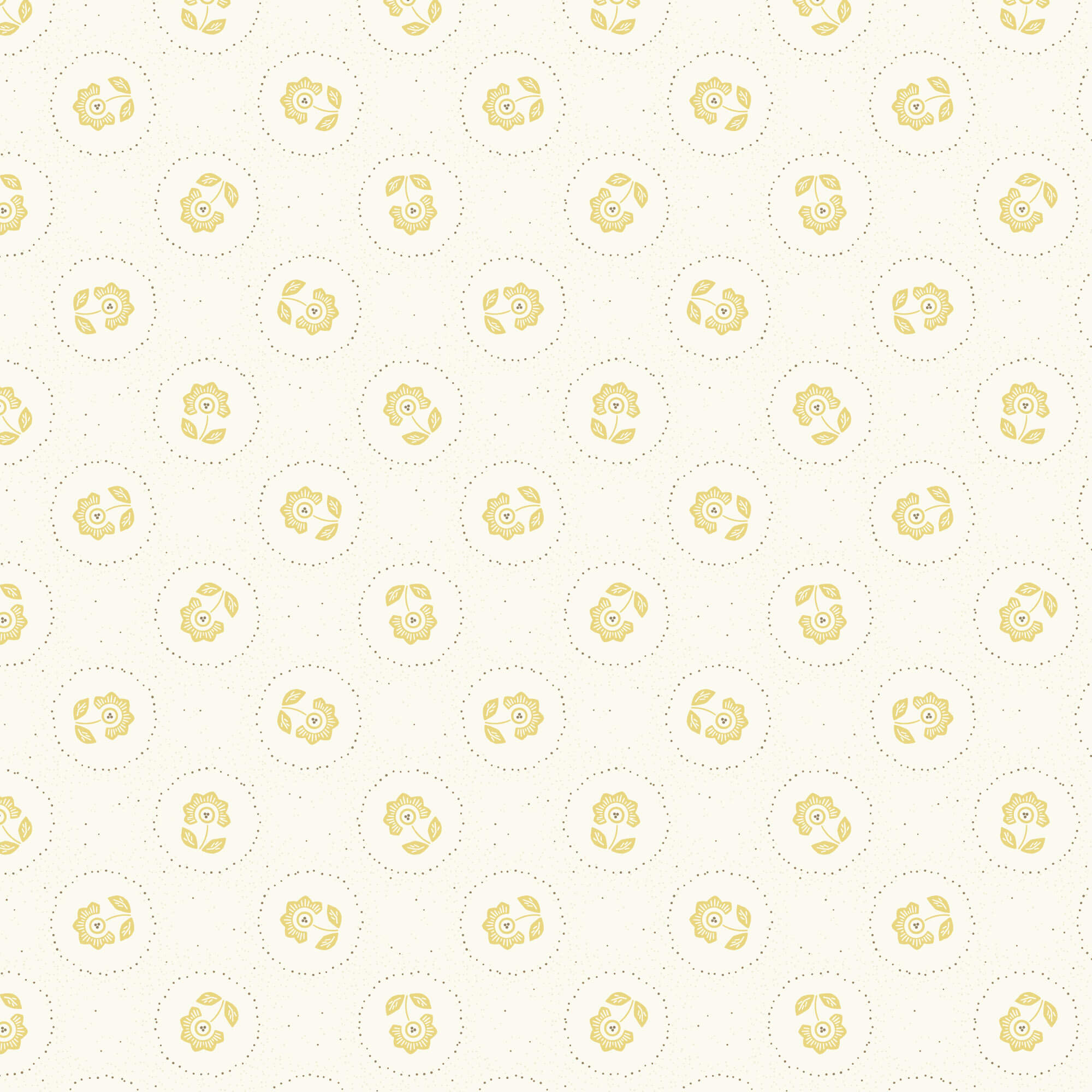 Cottage Garden Blooming Dots quilting fabric in natural by Kimberly Morgan for Cloud9 Fabrics, dotted floral print on cotton, sold by the yard
