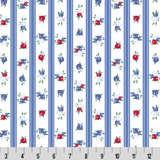 Cottage Rose Lane Nottinghill Quilting Cuddle Blue Bonnet Fabric per yard Shannon Fabrics