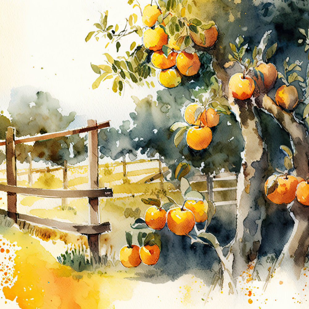 Country Farm Orchards Fabric Panel 6