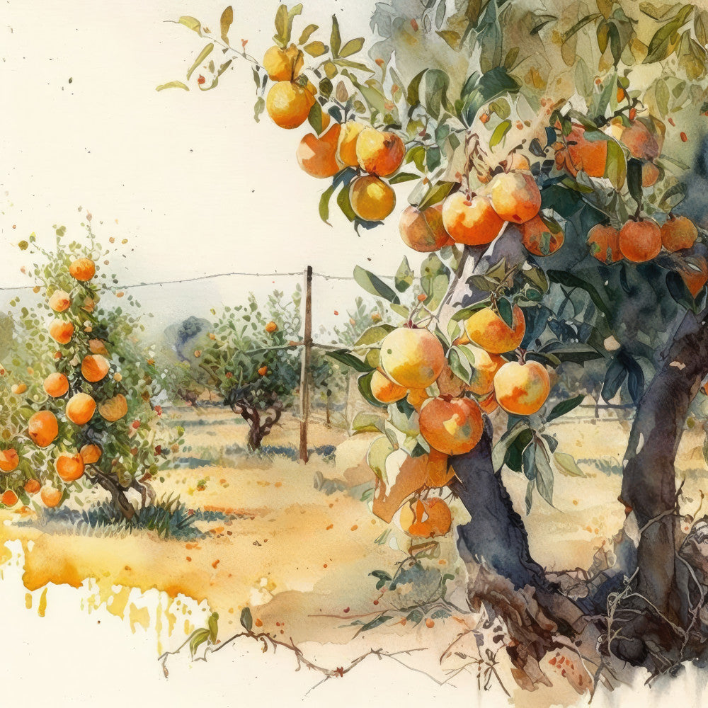 Country Farm Orchards Fabric Panel 7