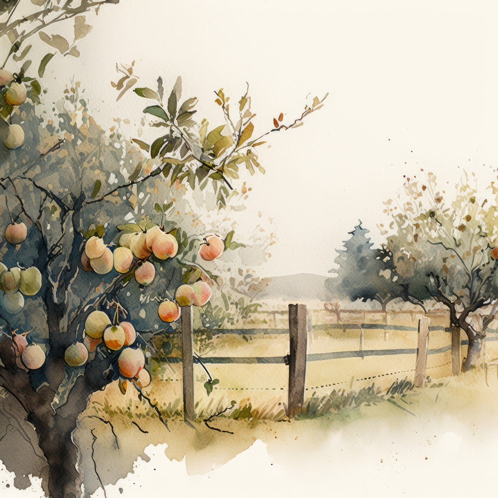 Country Farm Orchards Fabric Panel 8