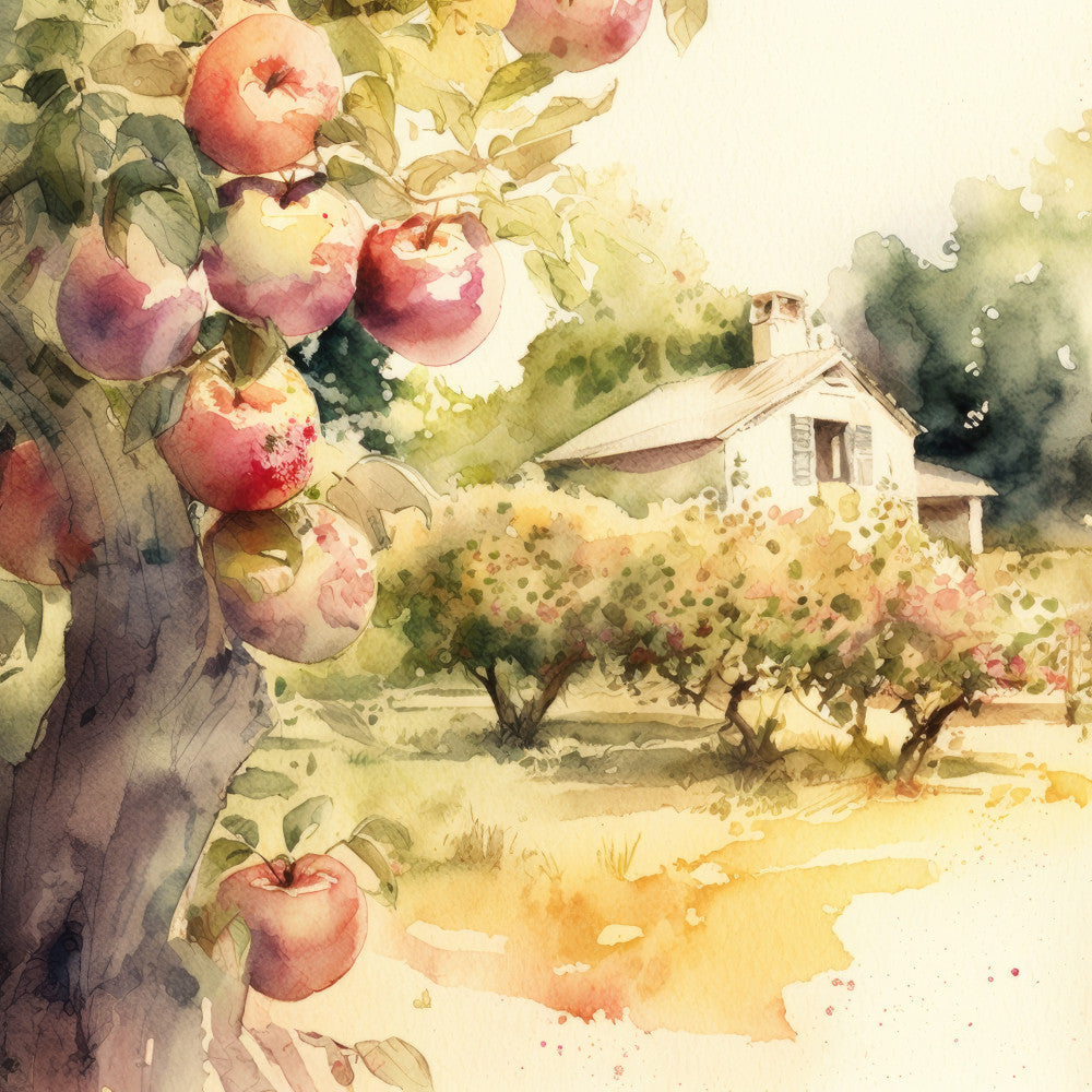 Country Farm Orchards Fabric Panel 9