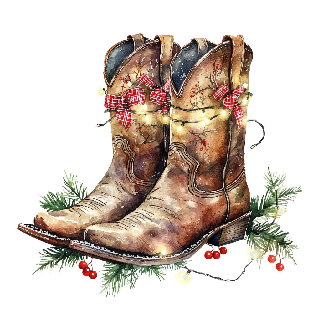 Cowboy Christmas Fabric Panel 39 QuiltingFabricPanels