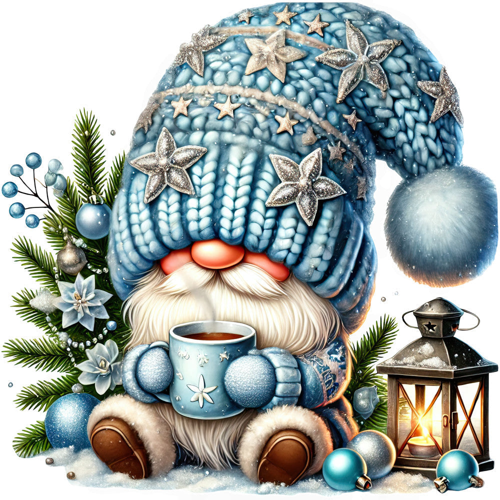 Cozy Christmas Gnomes Fabric Panel 5