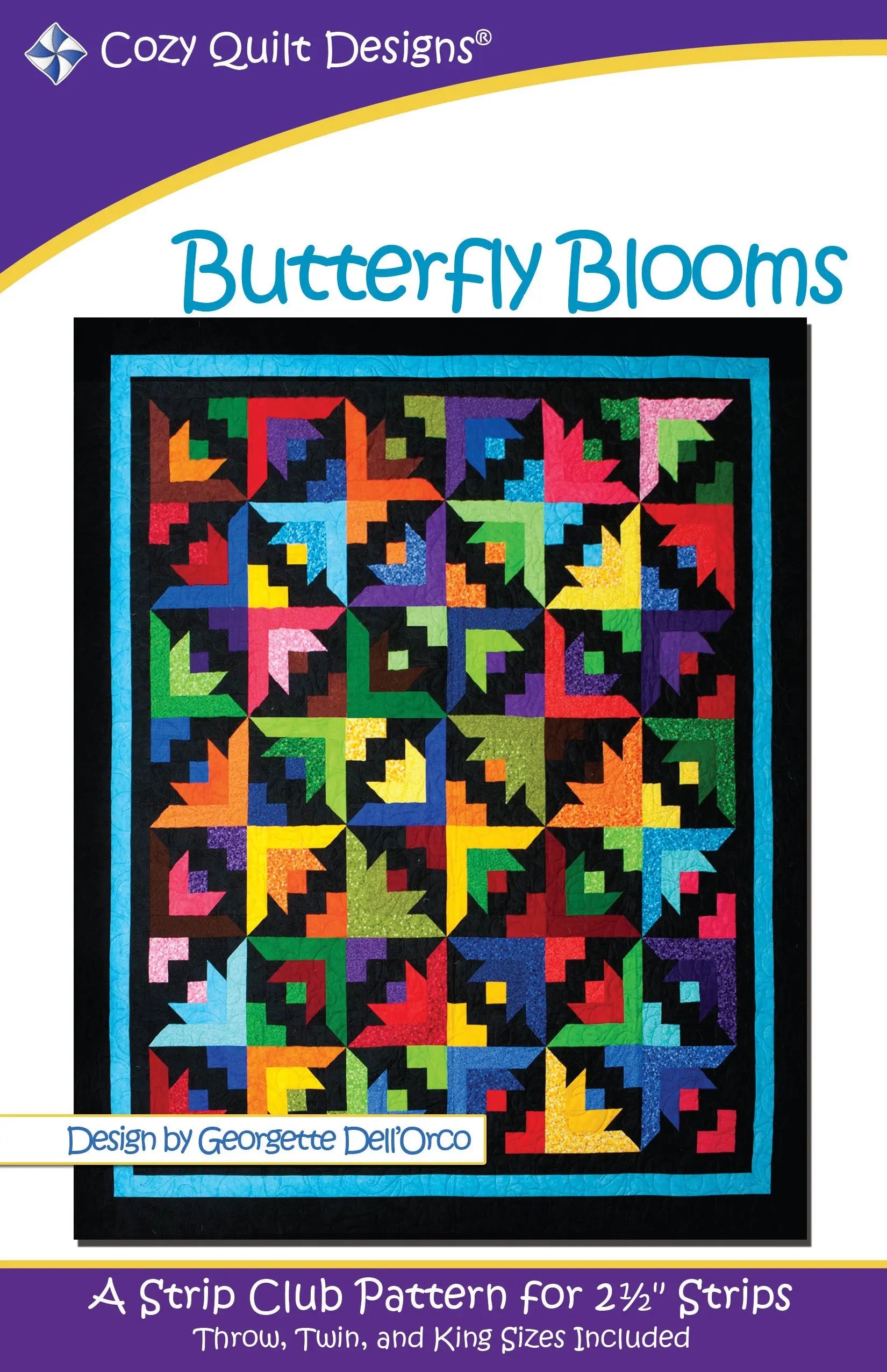 Cozy Strip Club - Butterfly Blooms - Linda's Electric Quilters