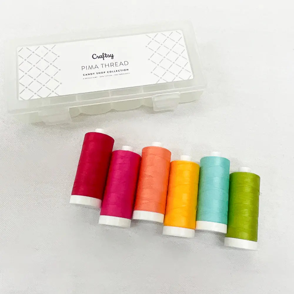 Craftsy Stash Builder Pima Thread Bundle Candy Shop Collection 6 spools Fabric Depot