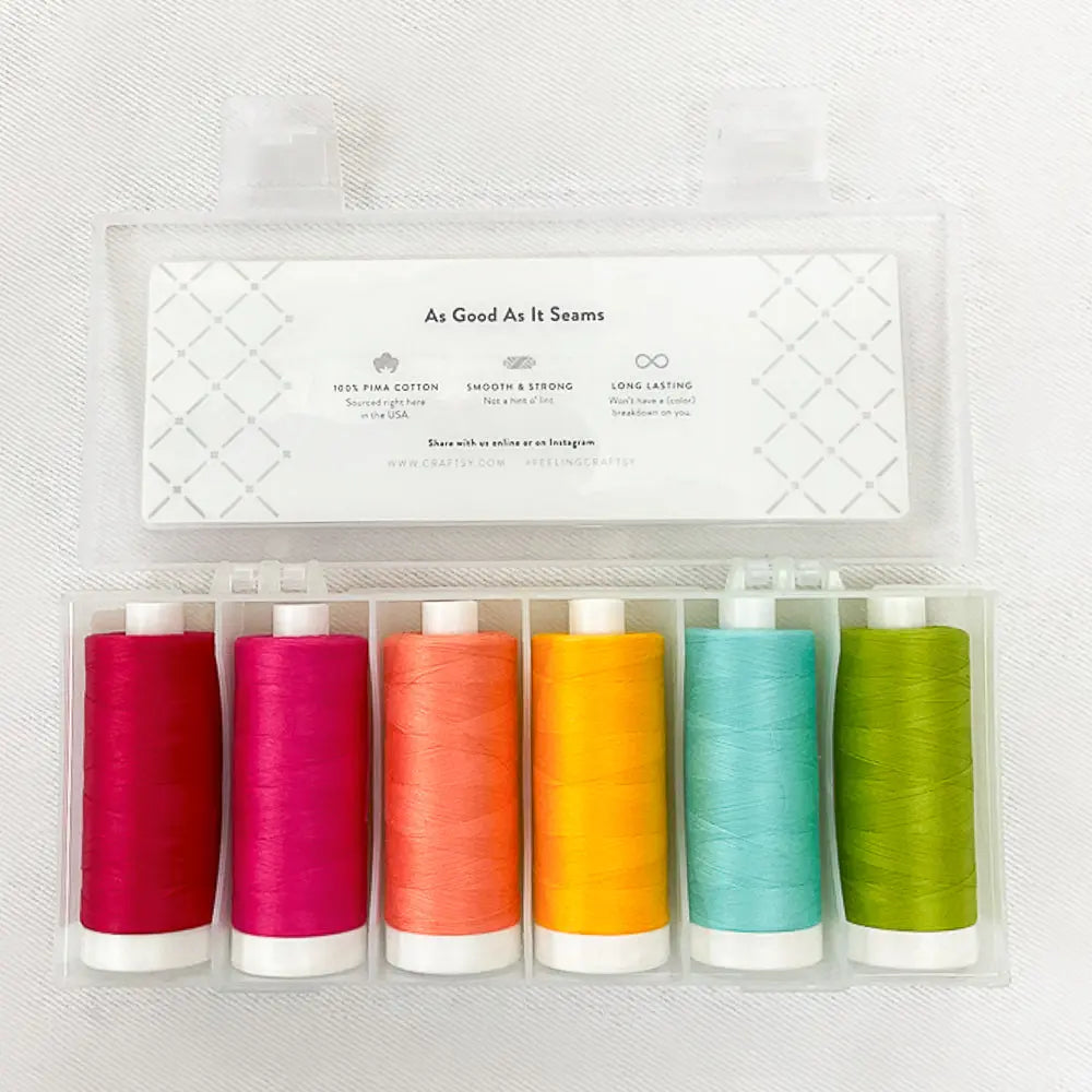 Craftsy Stash Builder Pima Thread Bundle Candy Shop Collection 6 spools Fabric Depot
