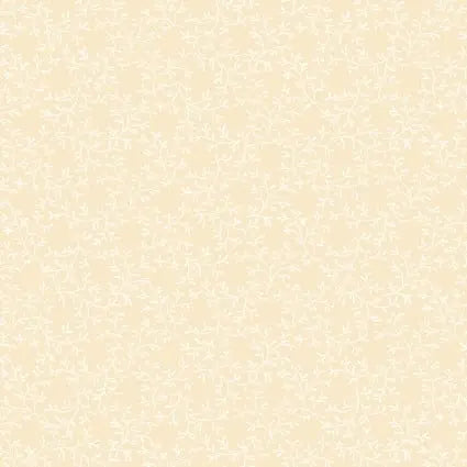 Cream Lace Leaf Cotton 43"/44" Fabric Per Yard - Linda's Electric Quilters