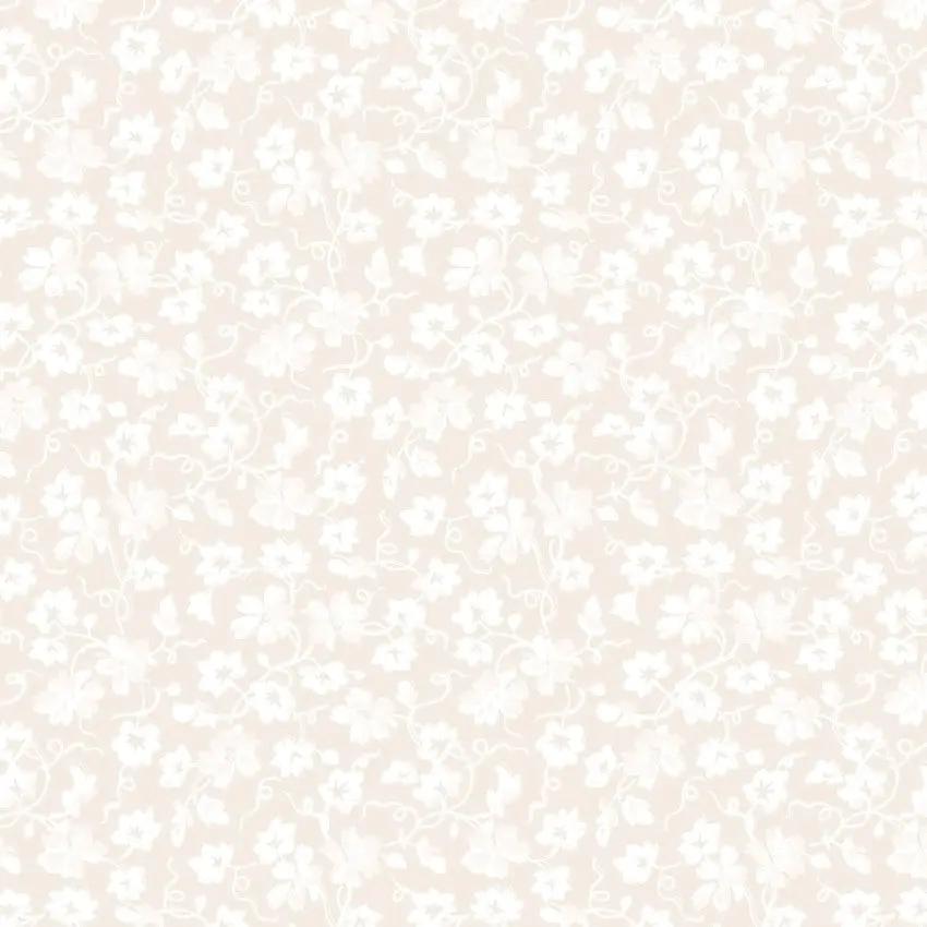 Cream Packed Ditsy La Fleur Flannel Cotton 42"/43" Fabric Per Yard EE Schenck Co