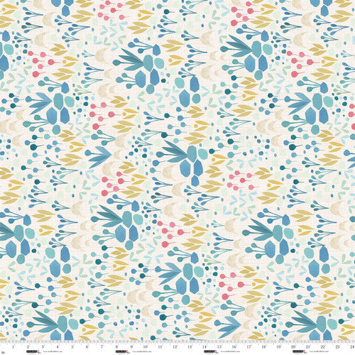 Cream Rock Garden Cotton 44"/45" Fabric Per Yard
