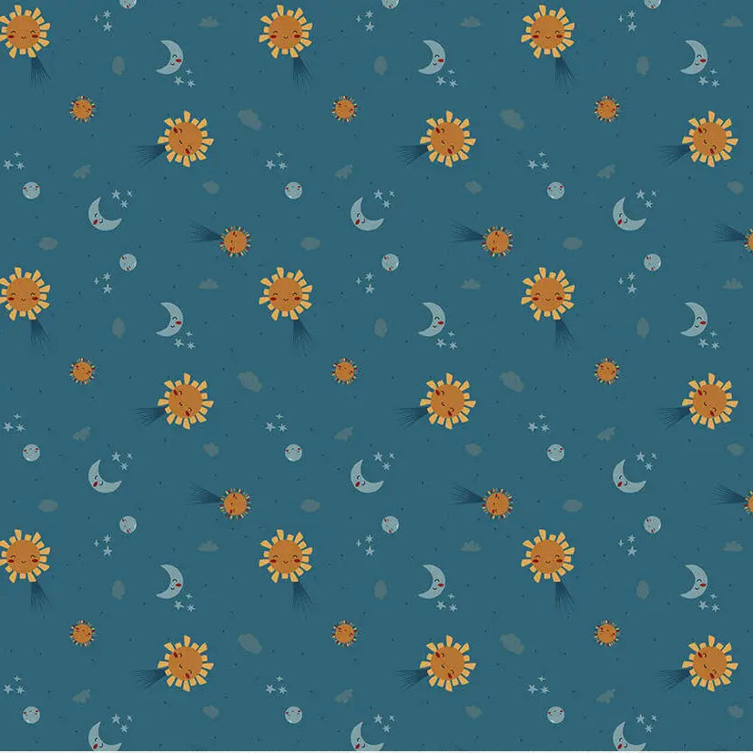 Created with Love - Light & Dark - Ocean 44" / 45" Fabric Per Yard The Fabric Company