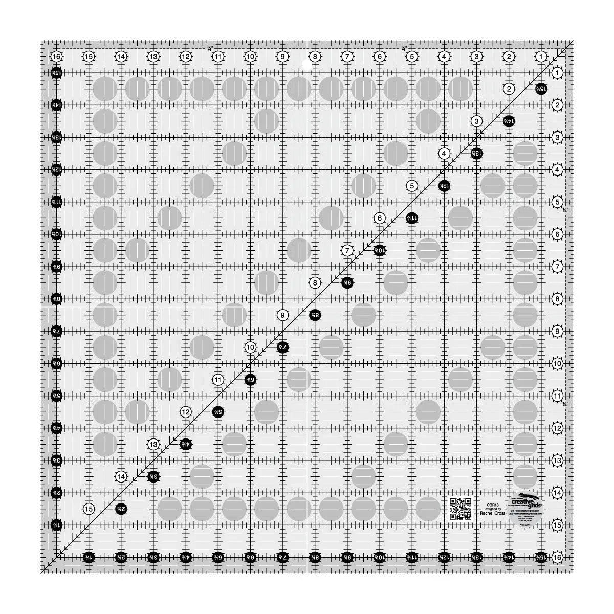 Creative Grids Quilt Ruler 16-1/2in Square - Linda's Electric Quilters